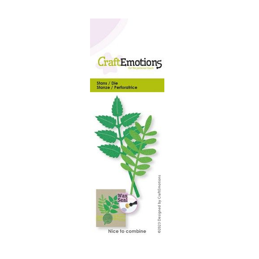 115633-4005, Craft Emotions Die, Takjes met blad, jej hobby