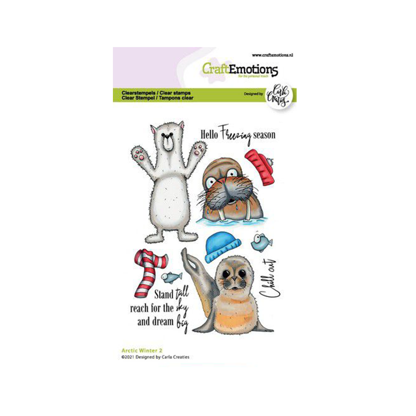 Craft Emotions clearstamps Artic winter 2