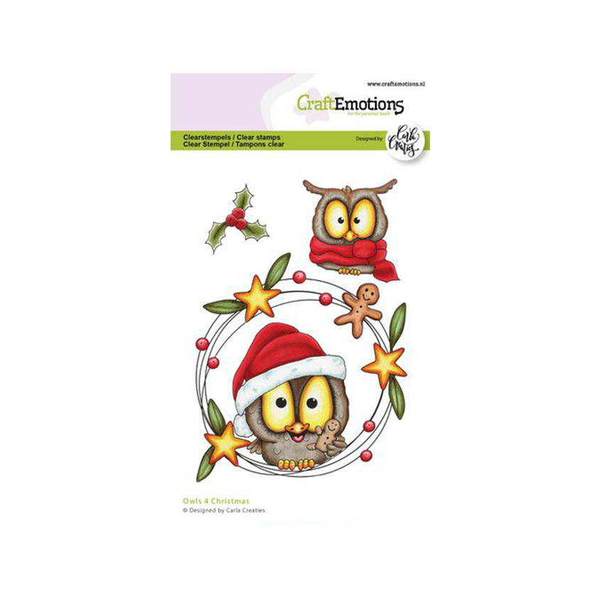 clear stamps Owls 4 Christmas Carla Creaties