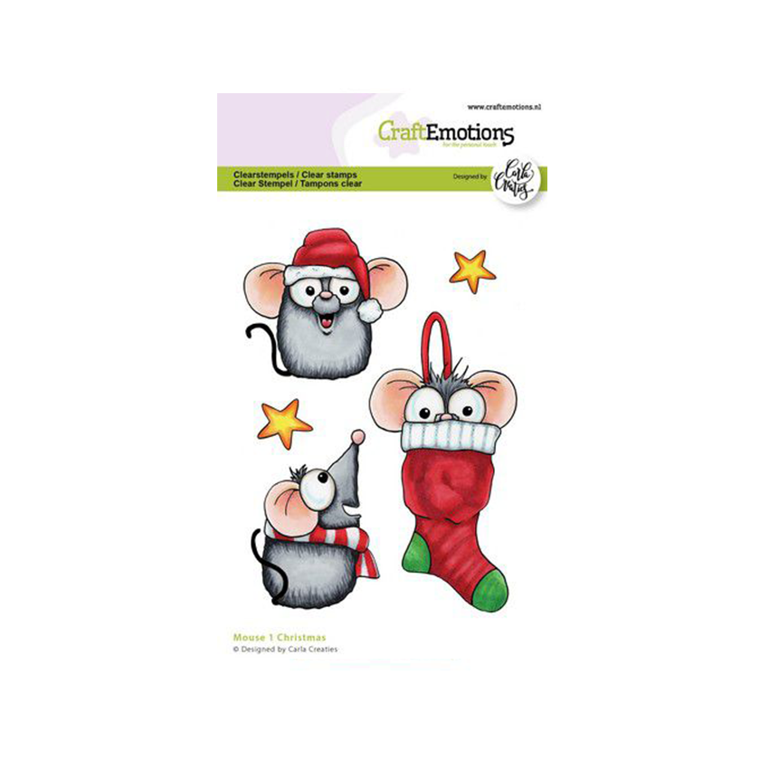 clear stamps Mouse 1 Christmas Carla Creaties