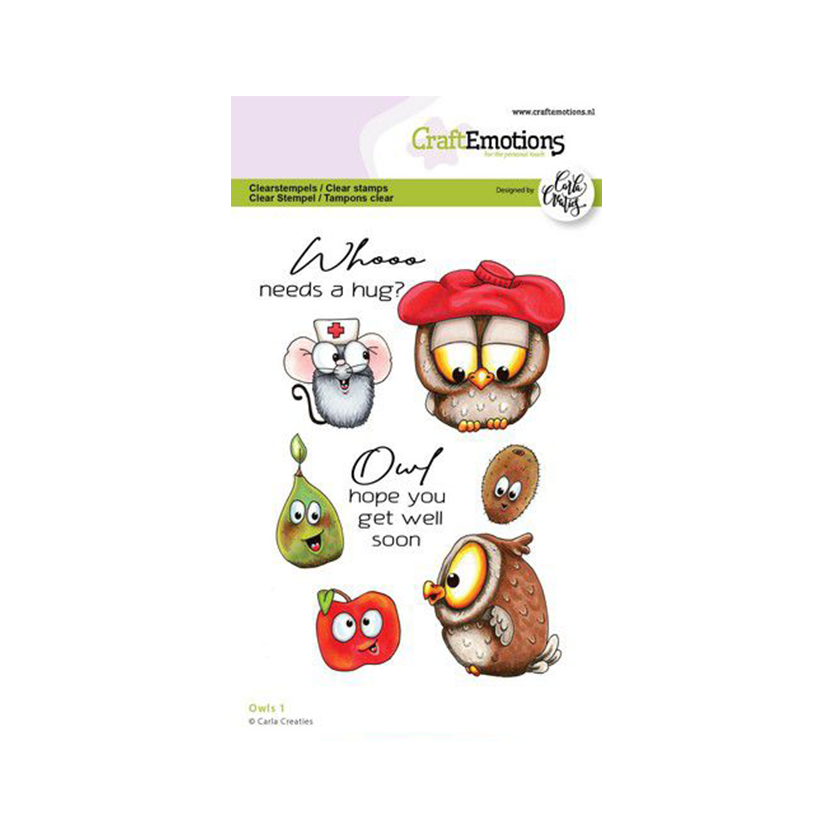 clear stamps Owls 1 designed by Carla Creaties