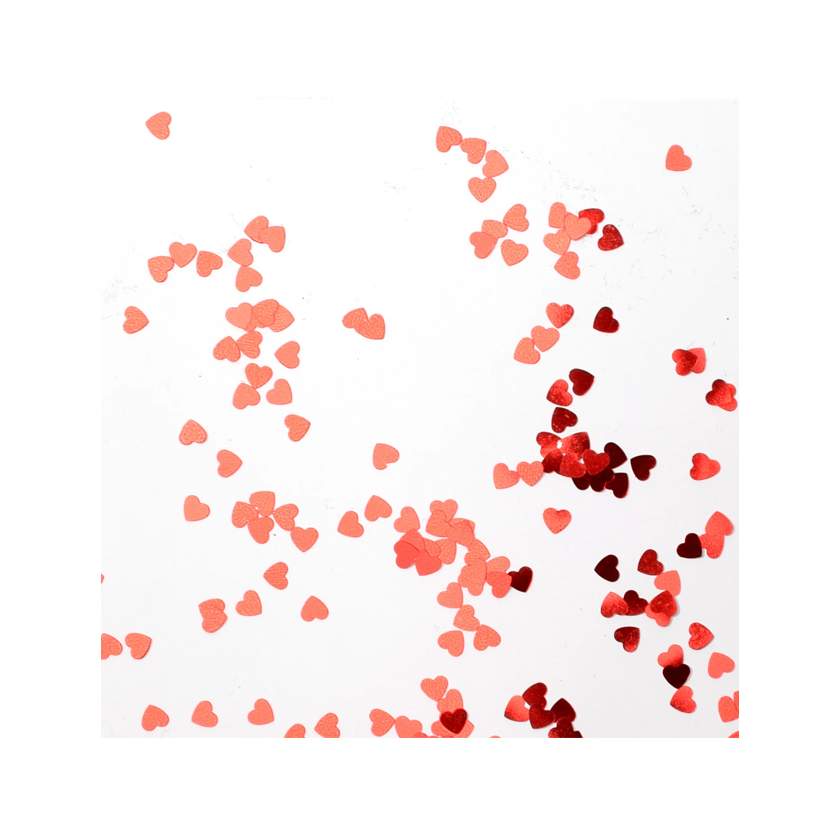 21993 vaessen glitter hartjes rood, jej hobby