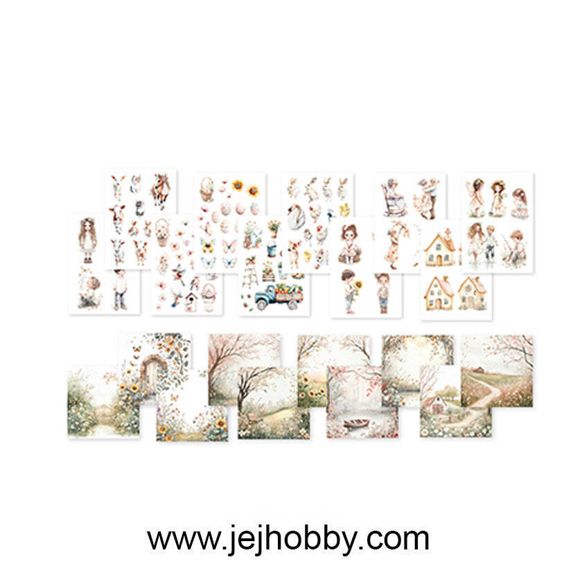 Collage paperset Happy spring