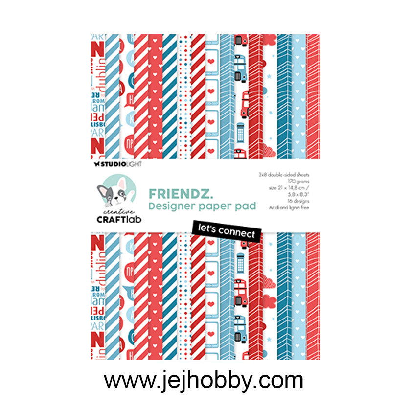 CCL-FR-DPP263, Paper Pad Let's Connect Friendz craftlab, studio light jej hobby