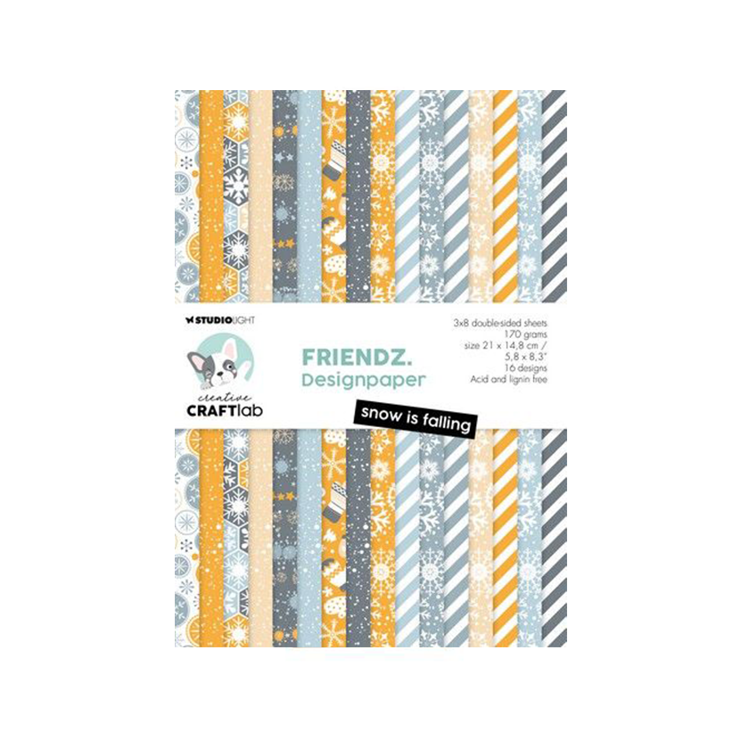 CCL-FR-PP122, studio light, paper pad Snow is falling, jej hobby