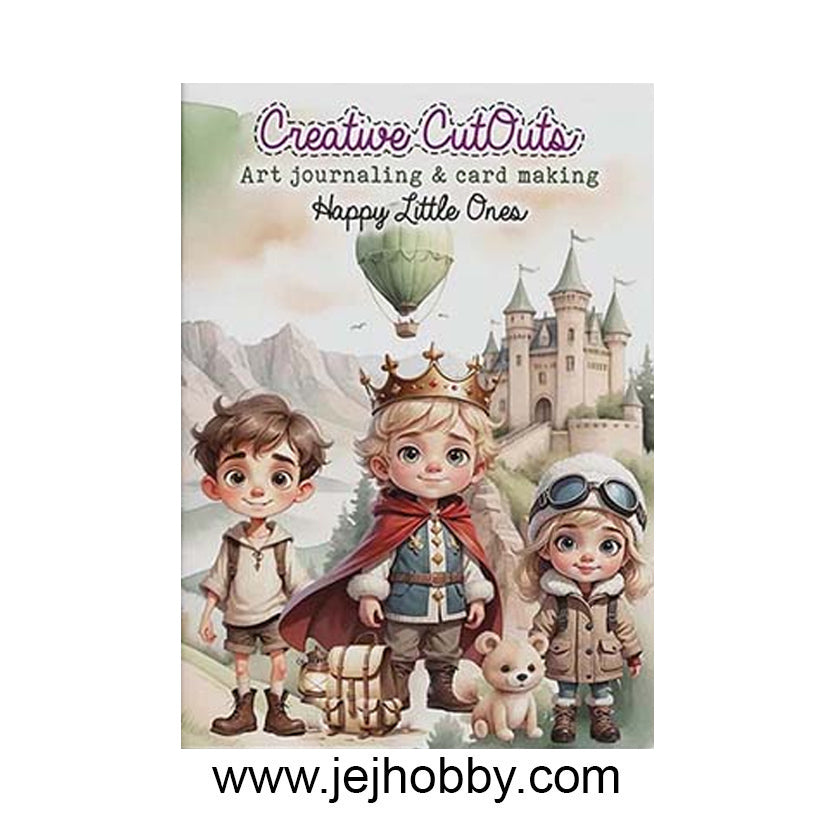 CCOBOEK-001, Happy little ones, creative cut outs, creatief art, jej hobby