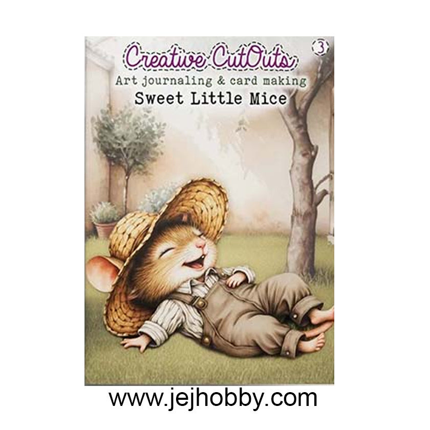CCOBOEK-003, Sweet little mice, creative cut outs, creatief art, jej hobby