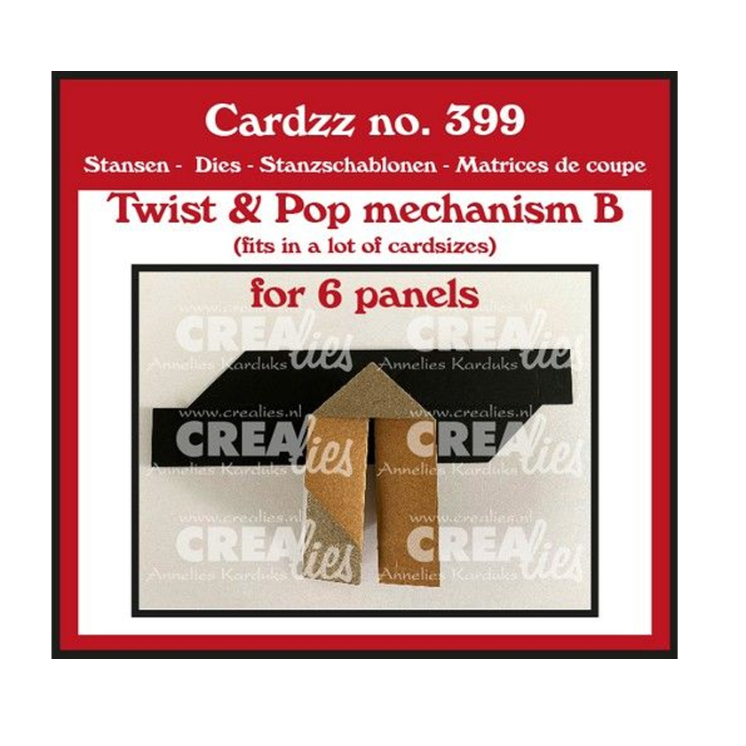 CLCZ399, Crealies Cardzz Twist, mechanisme B voor 6 panelen, jej hobby