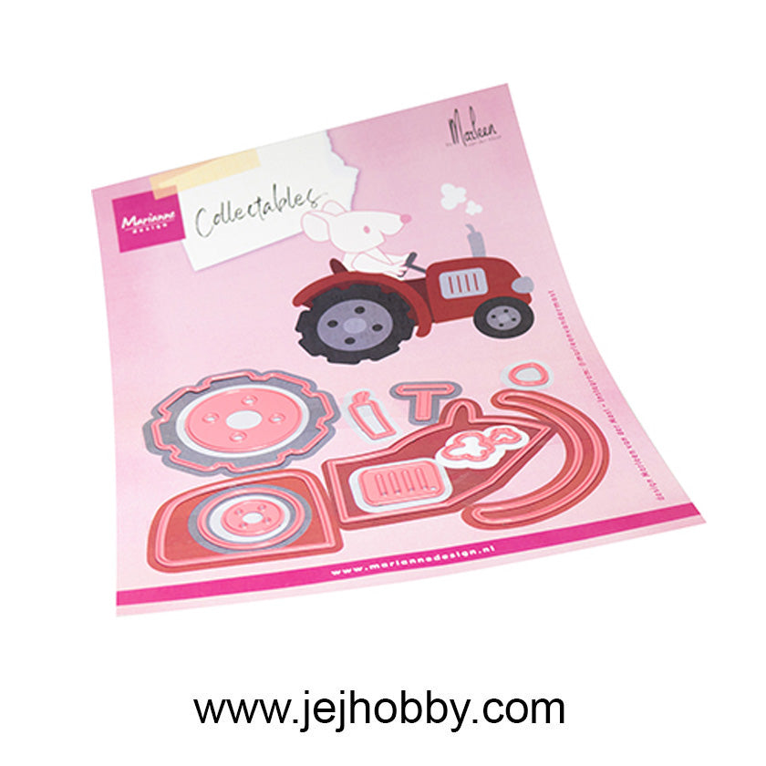 COL1571, Tractor by Marleen, Marianne design, collectables, jej hobby