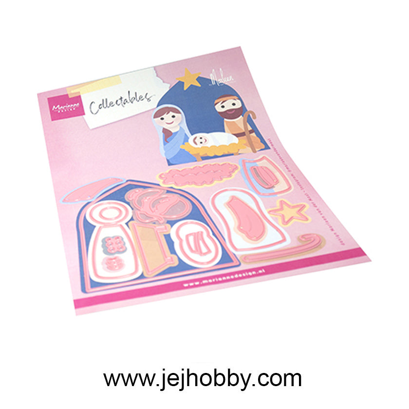 COL1576, Nativity set by Marleen, collectable, Marianne Design, Jej hobby