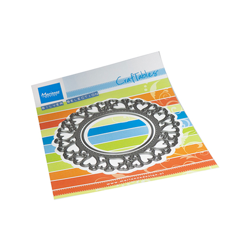 CR1644, Marianne design, craftables, circle of hearts, jej hobby