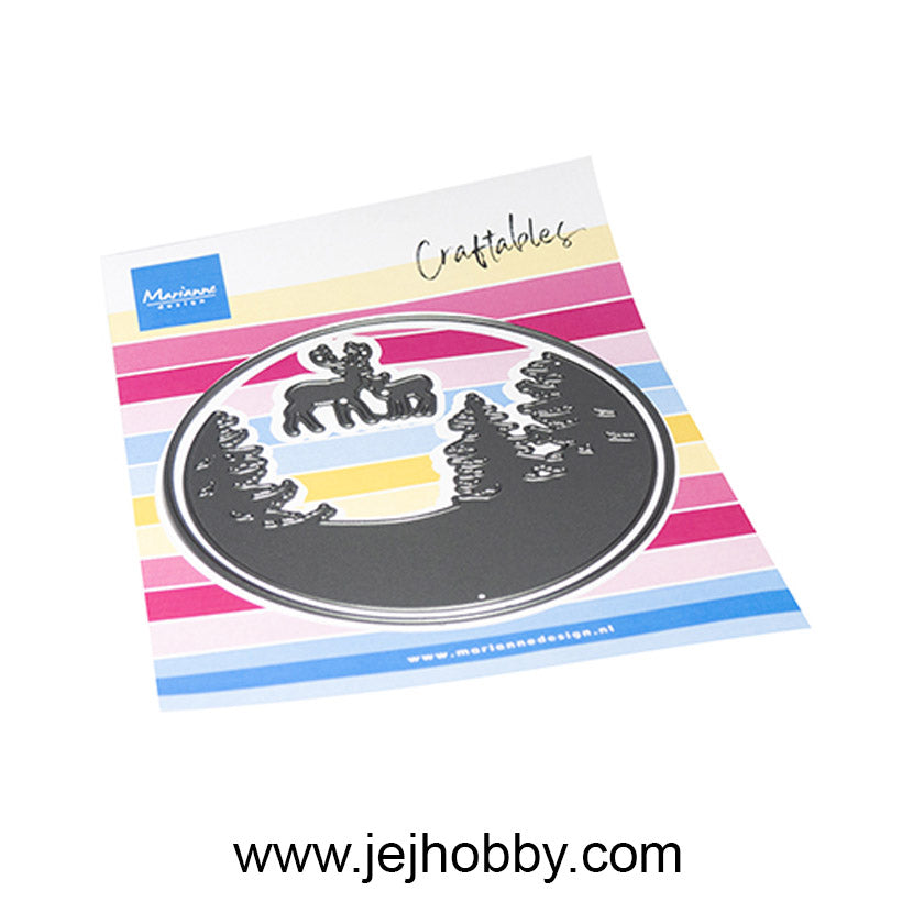 CR1675, Silhouette Winter scenery, Marianne design, jej hobby