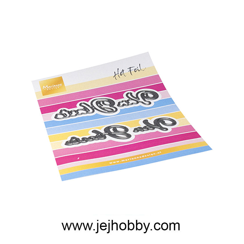 CR1681, Hot Foil, Van Harte, marianne design, jej hobby