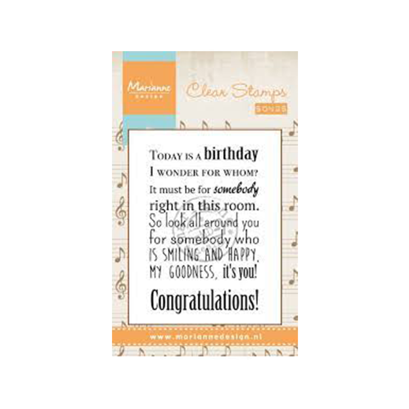 Clear stamps Marianne design song today is a birthday