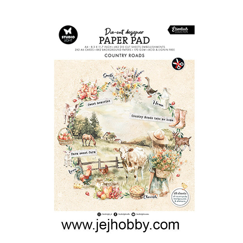 DCPP310, Die cut Designer country roads, jej hobby
