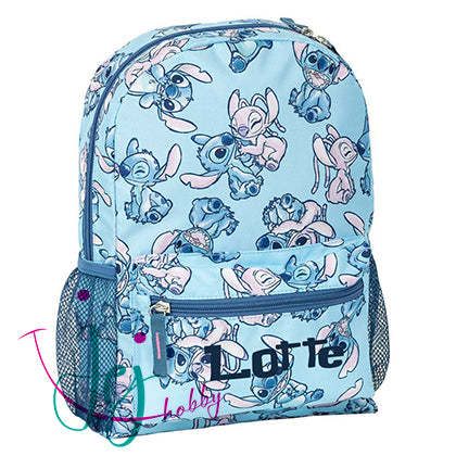 Disney Stitch en Angel backpack 33cm, optioneel met naam
