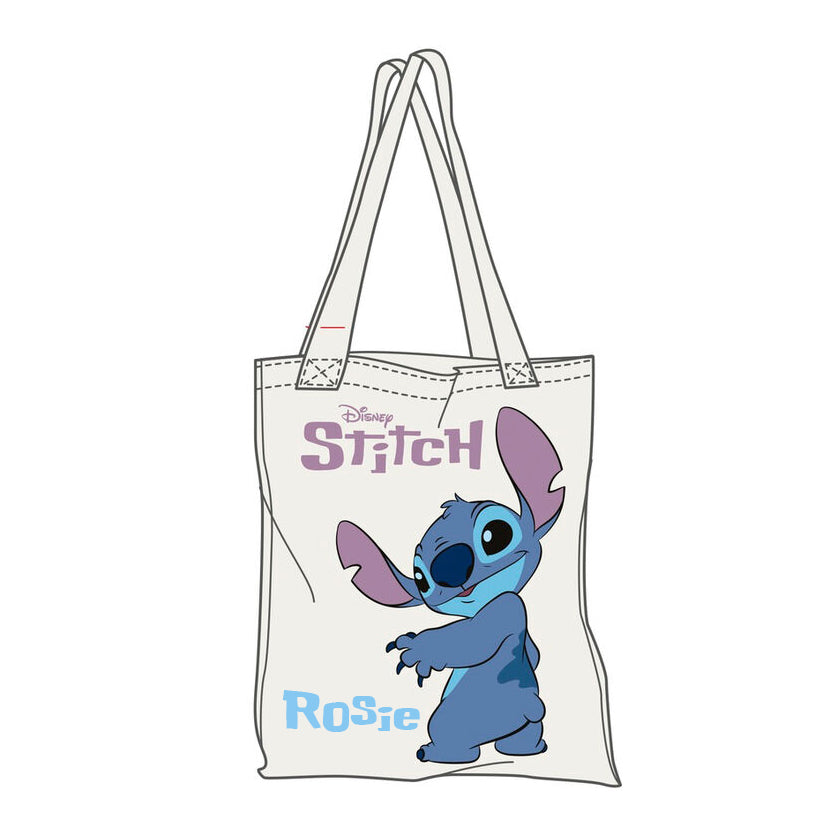 Disney Stitch shopping bag, optioneel met naam