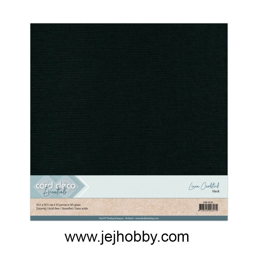 LKK-SC31, Linnenkarton zwart, Card deco, jej hobby