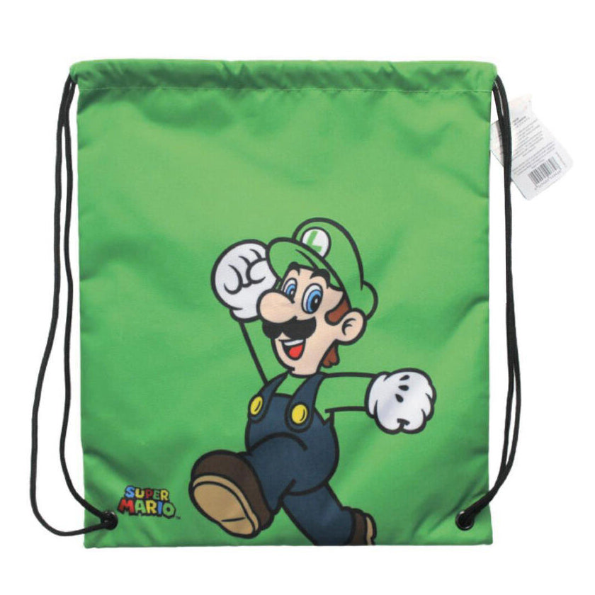 Nintendo Super Mario Bros Luigi gym tas, optioneel met naam