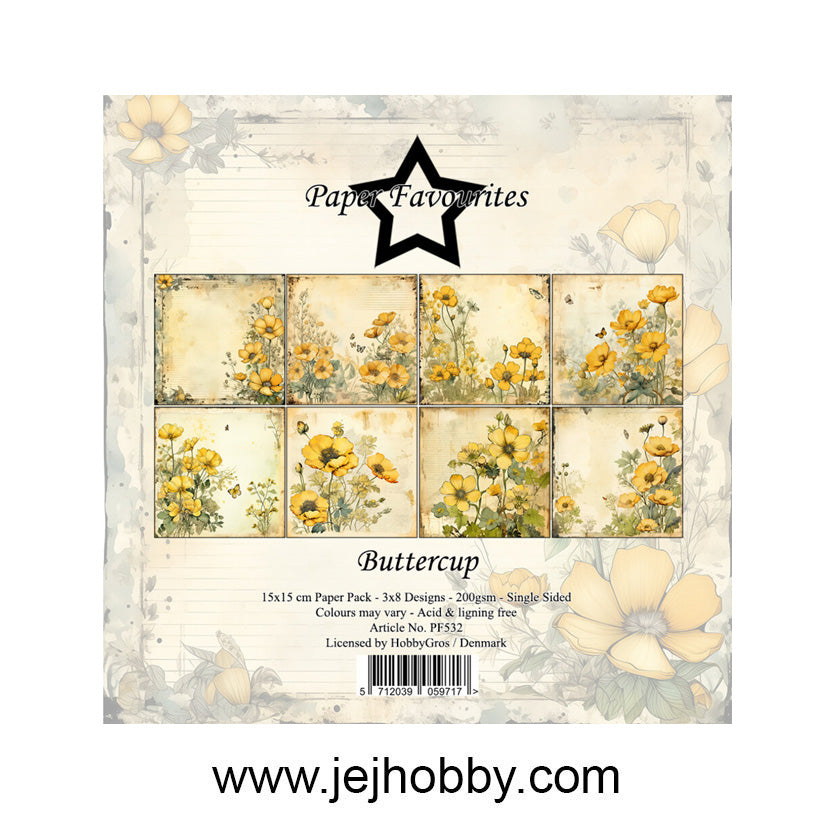 PF532 Buttercup, paper pad, Paper favourites, jej hobby