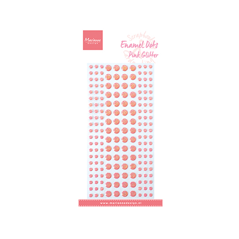 PL4531. Marianne design. Enamel dots pink glitter. jej hobby