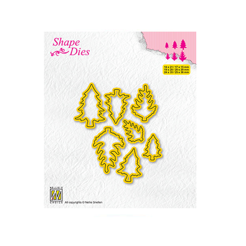 Nellie Snellen Collection of mini dies Pinetrees-1