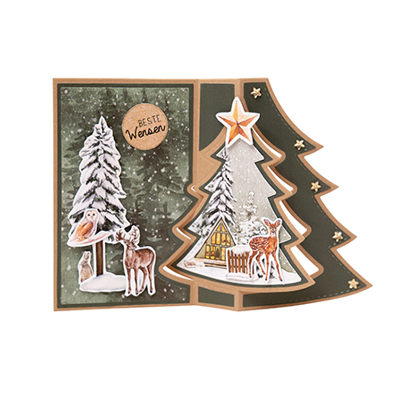CD255 Tree folding card