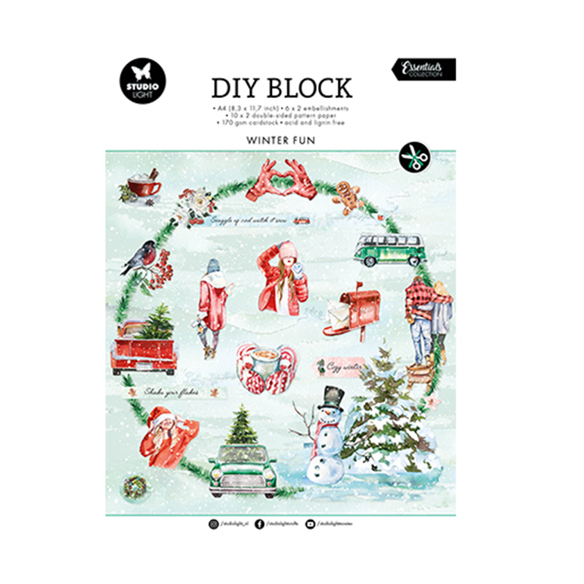 SL-ES-DCB59, Studio light, DIY Block Winter fun, jej hobby