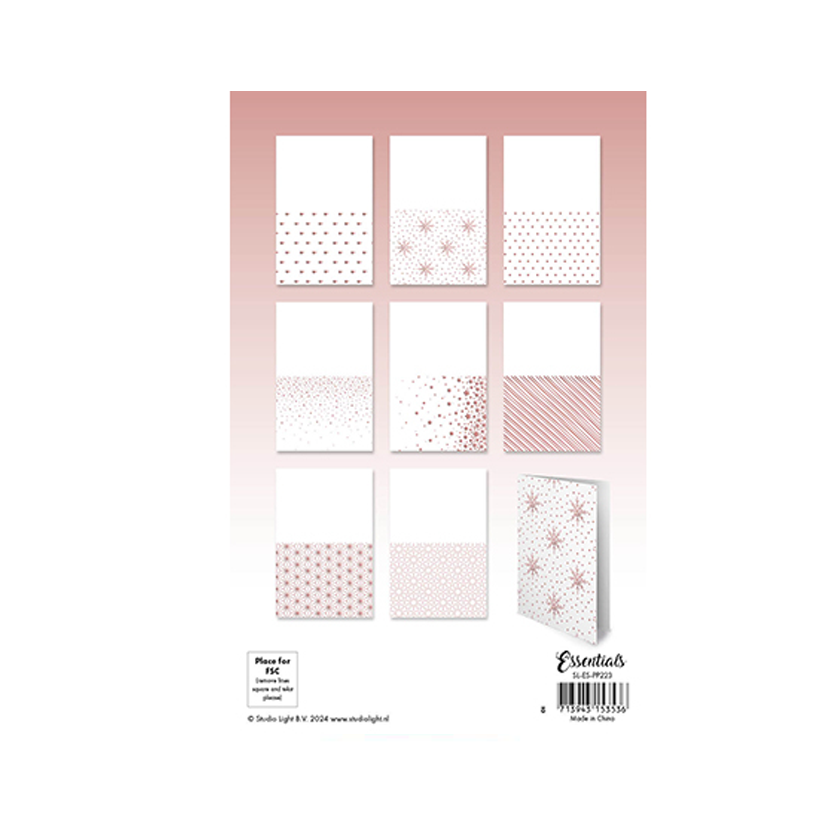 Foiled cards paper pad Rose gold christmas