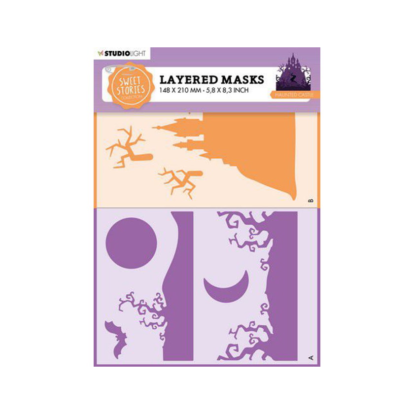 Studio Light Mask stencil sweet stories haunted castle