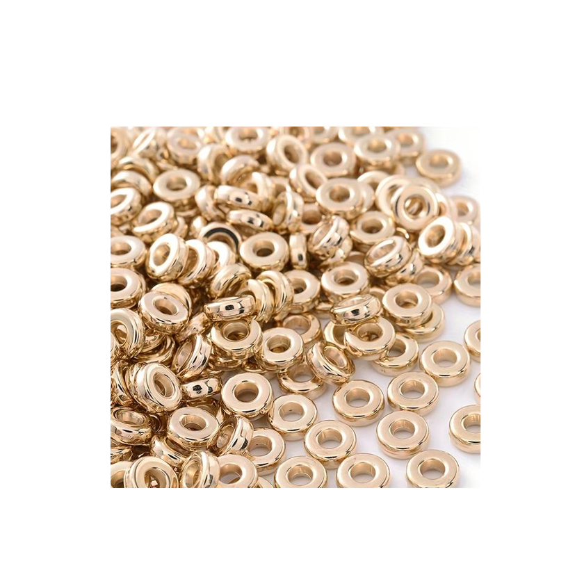 Spacer kralen rond gold 6mm