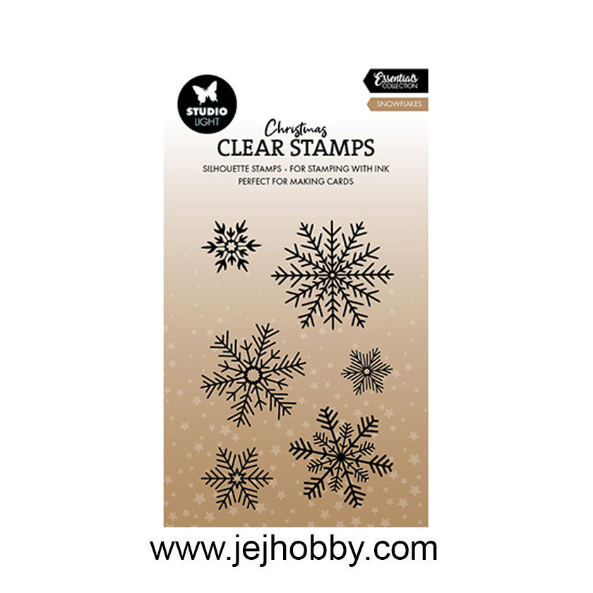 STAMP856, snowflakes, clear stamp, studio light, jej hobby