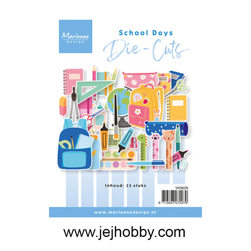 VK9629, School Days, die cut, Marianne Design, jej hobby