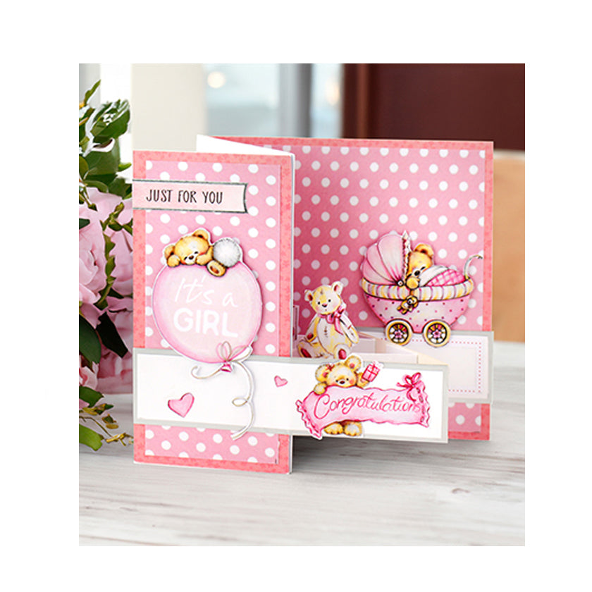 Dit is een voorbeeldkaart gemaakt met de 05-PU01-CW300-12, White Side Pop-Up Cards & Envelopes van Katy Sue. 