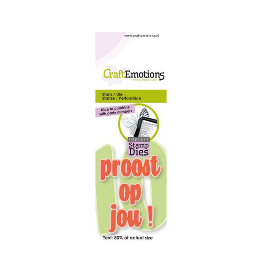 Craft emotions impress stamp dies Proost op jou