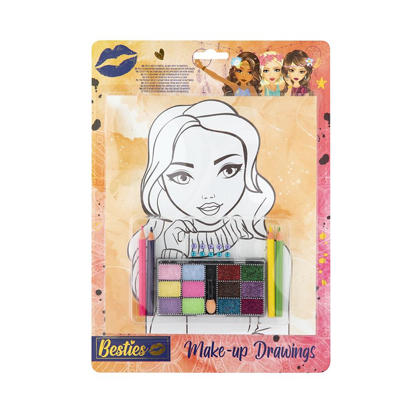 140011. Besties. Maak je eigen make-up tekeningen. jej hobby