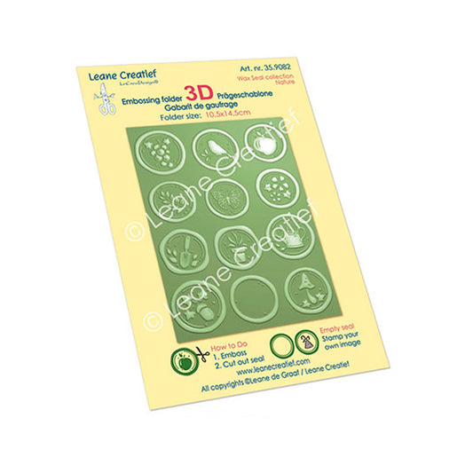 35.9082, Leane-creatief, embossing folder, wax seal Nature, jej hobby