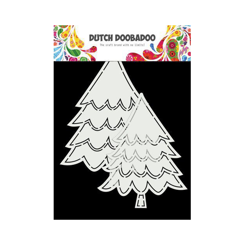 Dutch doobadoo card art kerstbomen A5