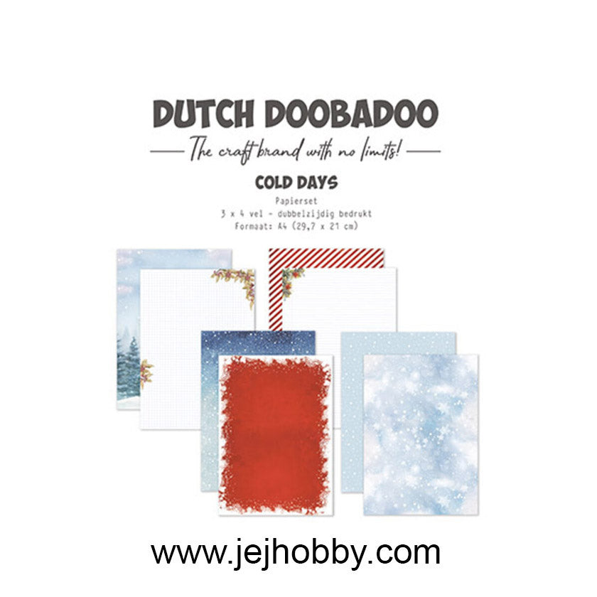 473.005.068, papierset, cold days, Dutch doobadoo, jej hobby