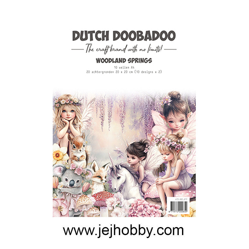 473.005.077, Collage Paperset Woodland Springs, Dutch doobadoo, jej hobby