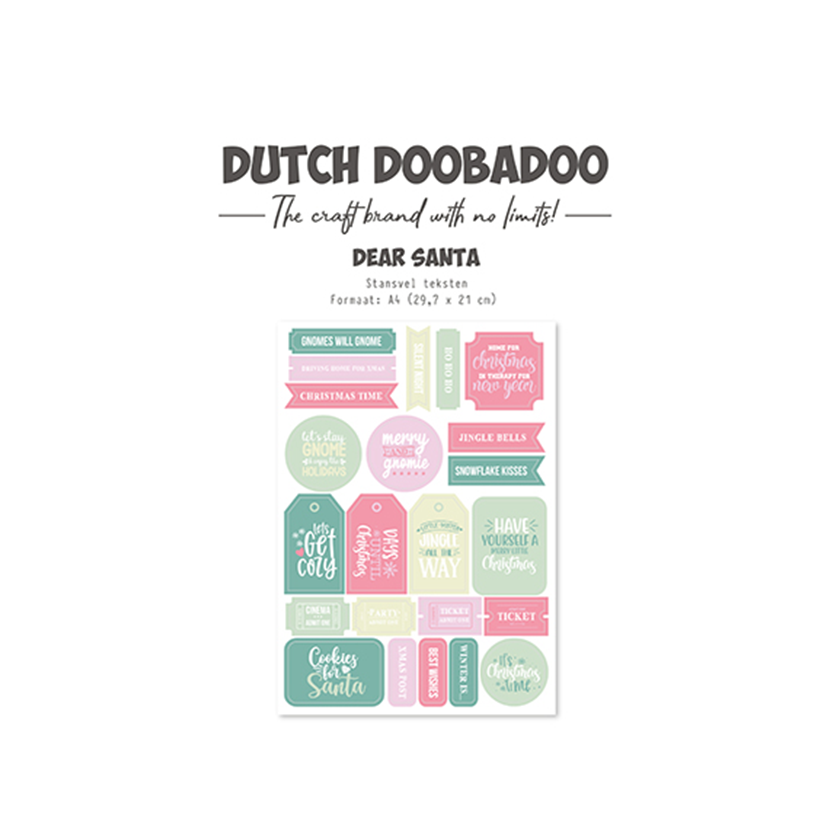 dutch doobadoo Stansvel Teksten, Dear Santa