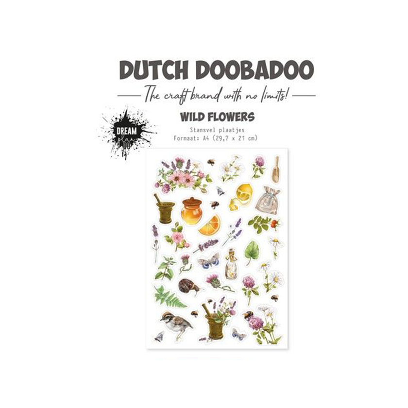 474.007.027 Dutch doobadoo. Stansvel Wild Flowers. Jej hobby