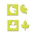 Ek succes decorative punch Swirly leaf &tri leaf