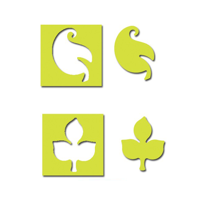 Ek succes decorative punch Swirly leaf &tri leaf