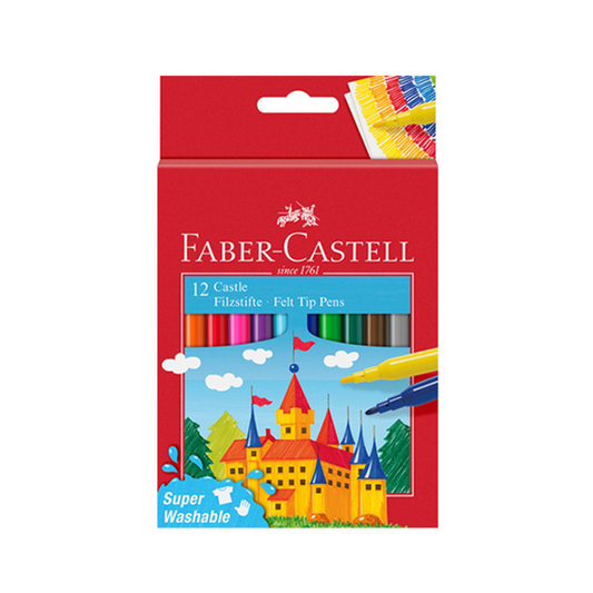 554201. Faber-Castell. viltstiften. 12 st. jej hobby