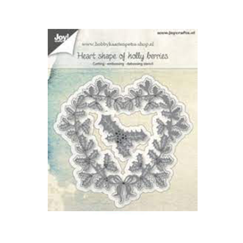 Joy! crafts cutting, embossing & debossing Heart shape of holly berries