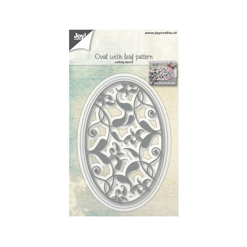 Joy! crafts cutting stencil Oval with leaf pattern