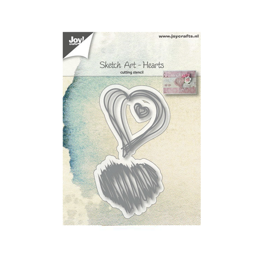 Joy! crafts cutting stencil sketch art-Hearts