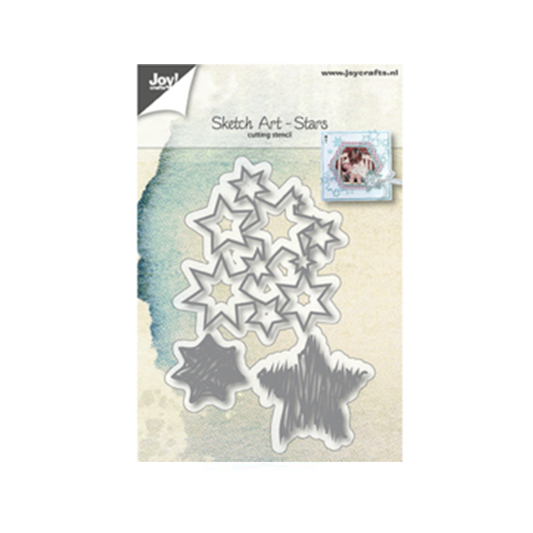 Joy! crafts cutting stencil Sketch art- stars