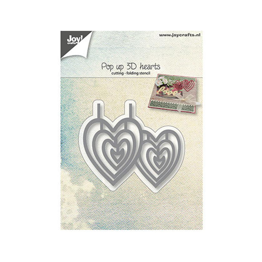 Joy! crafts cutting stencil pop up 3d hearts